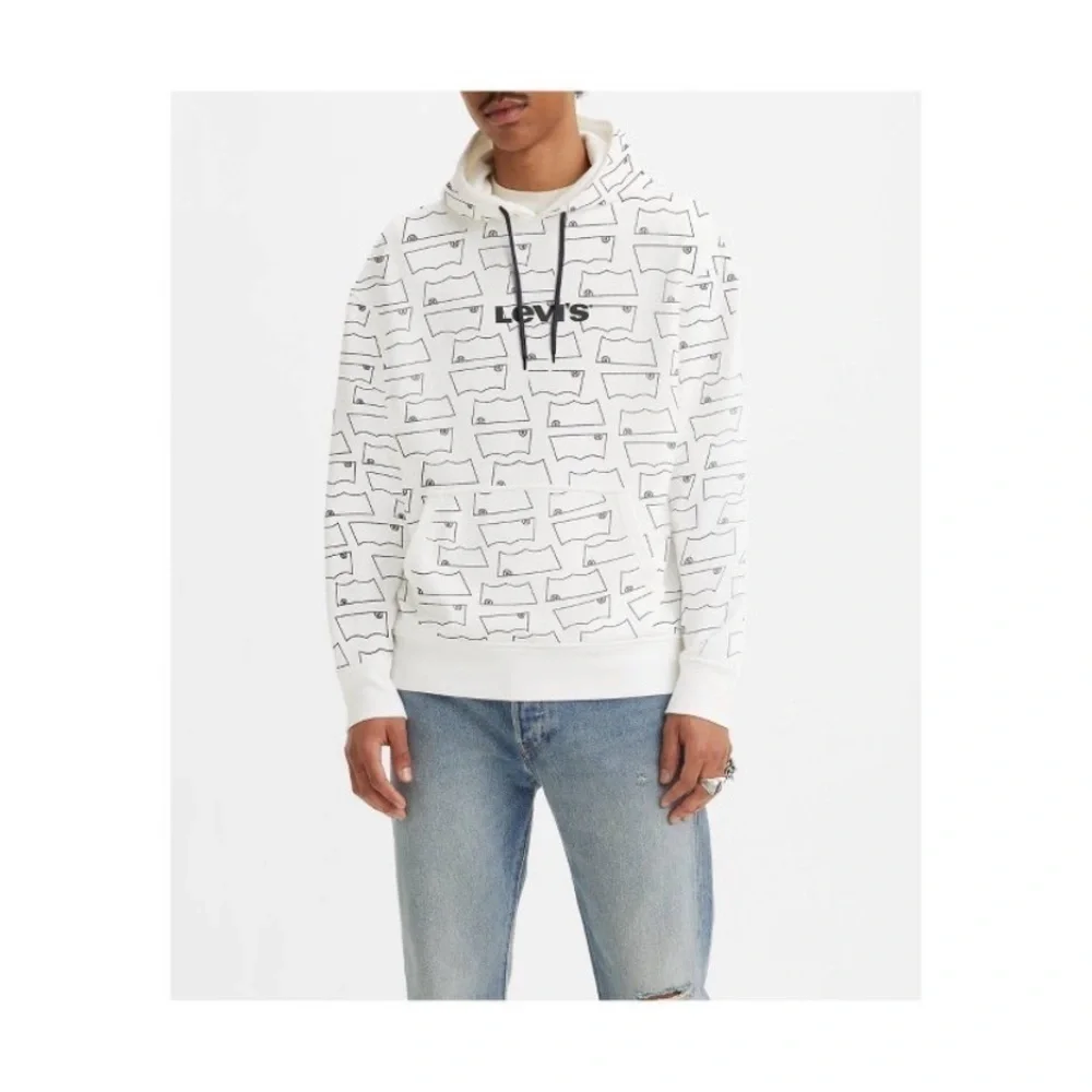 Levi's® Men's Batwing Logo Relaxed Fit Pullover Sweatshirt - White